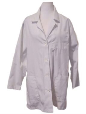 -- Classic White Lab Coat Jacket - Women's Size XLarge